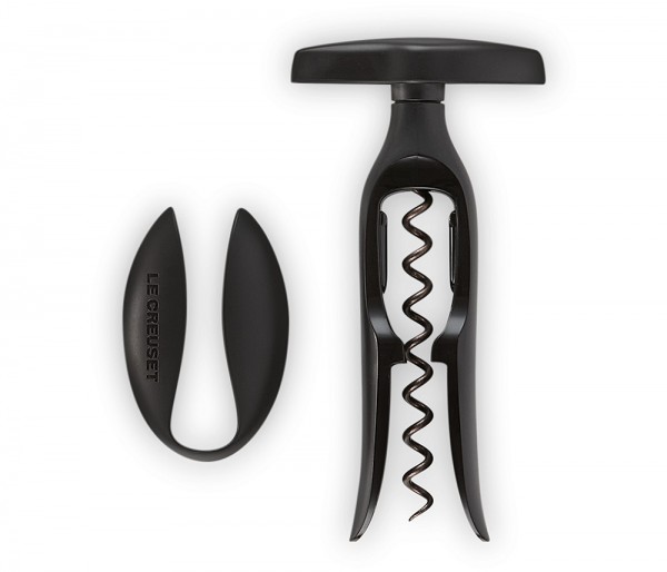 Le Creuset GS-100 Schwarz Geschenkset Korkenzieher mit Kapselschneider