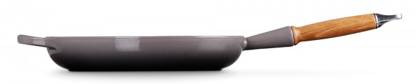 Le Creuset Bratpfanne mit Holzgriff Signature Gusseisen Flint Grau 28cm