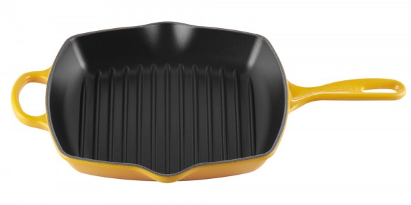 Le Creuset Grillpfanne Quadratisch Signature Gusseisen Nectar Gelb 26cm
