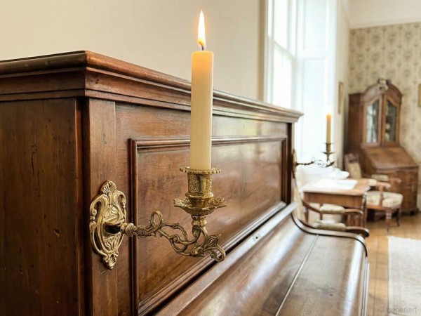 Piano Wandkerzenhalter Klavierleuchter Schwenkbar Messing Antik-Stil Nostalgie