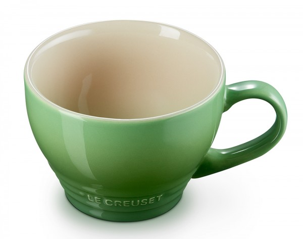 Le Creuset Cappuccino Tasse Steinzeug Bamboo Green 400ml