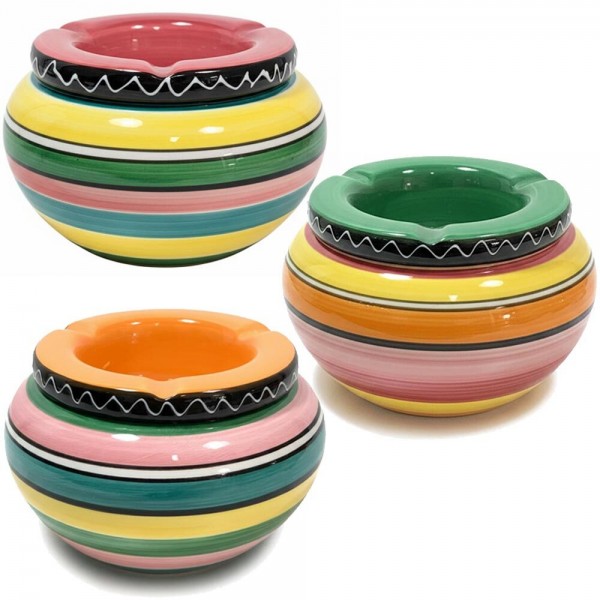 Sturmaschenbecher XL Keramik 14 cm Windaschenbecher für draußen