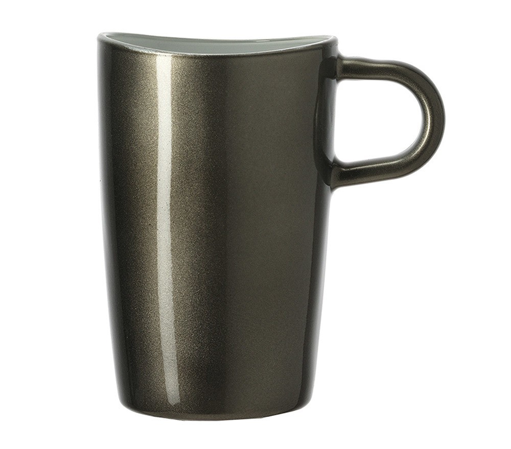 test type Begrafenis Leonardo Latte Macchiato Tasse Loop basalto metallic |Becher Tassen Cups  |Geschirr |Tisch |ZEITZONE Shop