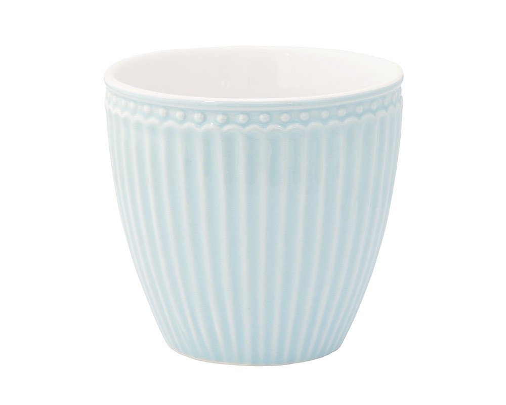 Greengate Latte Cup Alice Pale Blue Tasse Steingut Blau