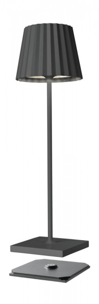 Sompex TROLL 2.0 Tischleuchte Anthrazit Aluminium mit Akku dimmbar Outdoor 38 cm