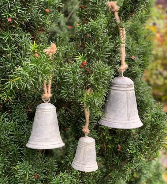 Glocken-Set Zink Weihnachtsglocke 3 Stück Nikolaus Weihnachtsdeko