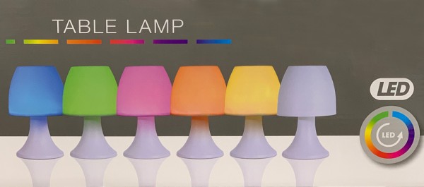 LED Tischleuchte mit Farbwechsel oder Weiß Batterie Tischlampe Dekoleuchte 19cm