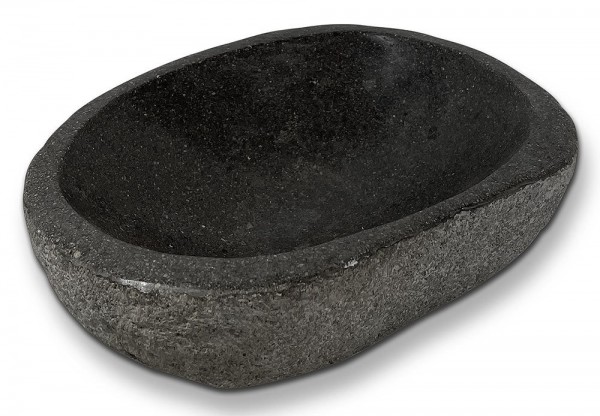 Naturstein Schale Flussstein Steinschale Dekoschale Vogeltränke Garten