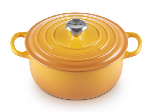 Le Creuset Bräter Signature Rund Gusseisen Nectar Gelb