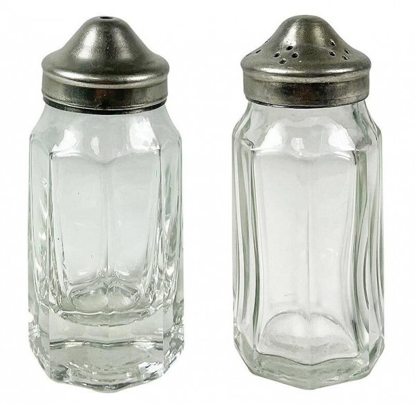 Salz- und Pfefferstreuer Set Vintage-Stil Klassisch Versilbert