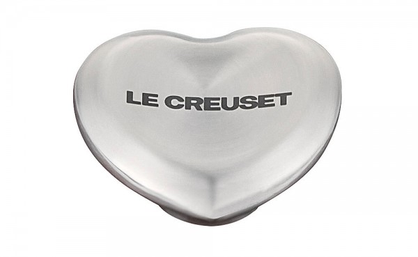 Le Creuset Herzknauf Deckelknopf Herzform Edelstahl