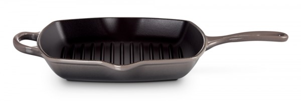 Le Creuset Grillpfanne Quadratisch Signature Gusseisen Flint Grau 26cm