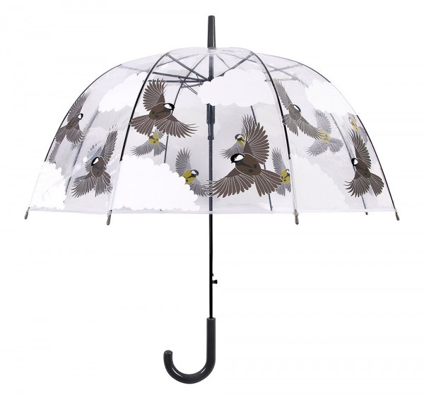 Regenschirm Vögel beidseitig Transparent Stockschirm Durchsichtig