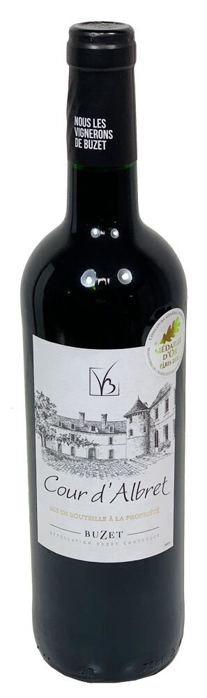Buzet AOC Rouge Cour Albret 2020 Rotwein 0,75 Liter Flasche