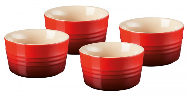 Le Creuset Förmchen 4er-Set Steinzeug Kirschrot 100ml