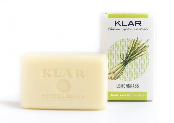 KLAR Seife Lemongrass Zitronengras (palmölfrei) Hand- und Körperseife 100g