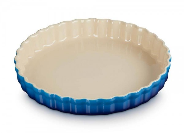 Le Creuset Tarte-Form Steinzeug Azure Blau 28cm