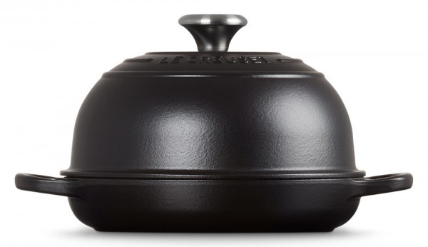 Le Creuset Brotbräter Rund Gusseisen Schwarz matt 24cm