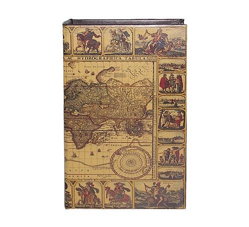 Hohles Buch mit Geheimfach Atlas Buchversteck Antik-Stil 21cm