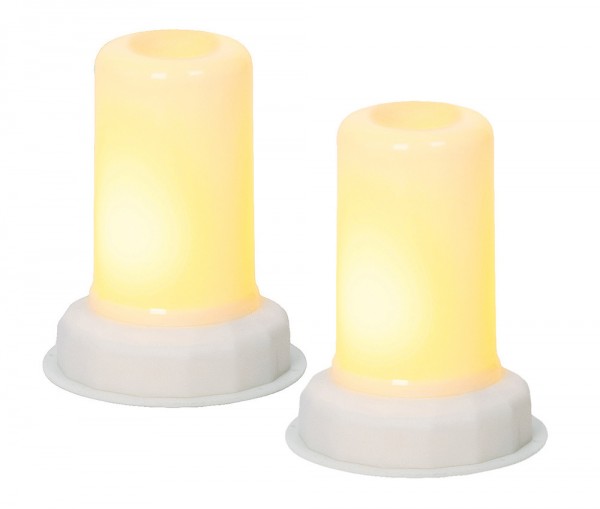 Halloween LED Kürbis Lichter 2 Stück Kürbislicht Batterie Flackernd Warmweiß Indoor