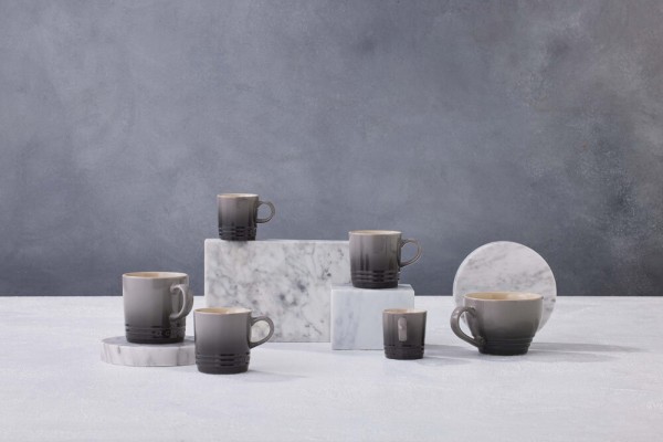 Le Creuset Tasse Becher Steinzeug Flint Grau
