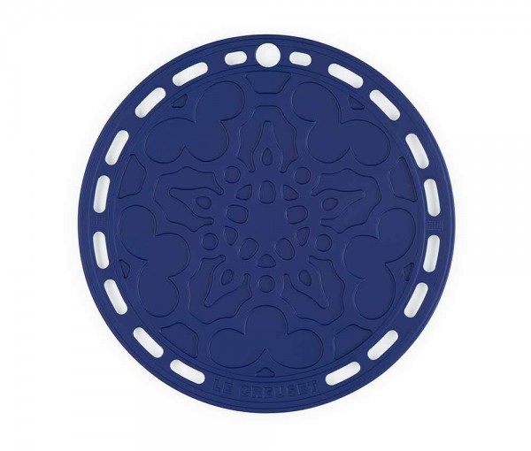 Le Creuset Silikon Untersetzer Tradition Rund Azure Blau 20cm