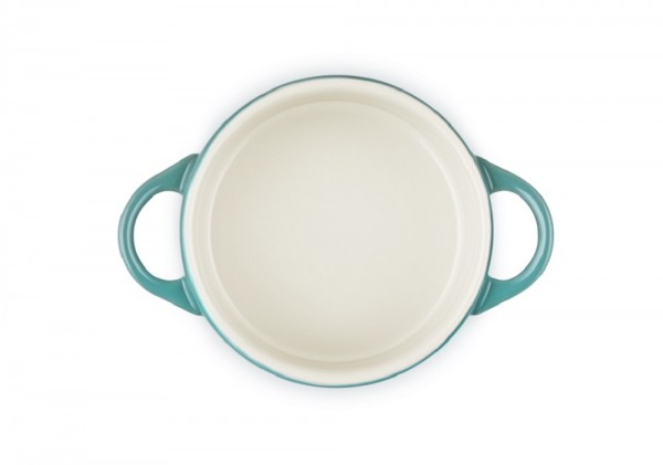 Le Creuset Mini Cocotte Steinzeug Bleu Riviera Blau 10X5cm