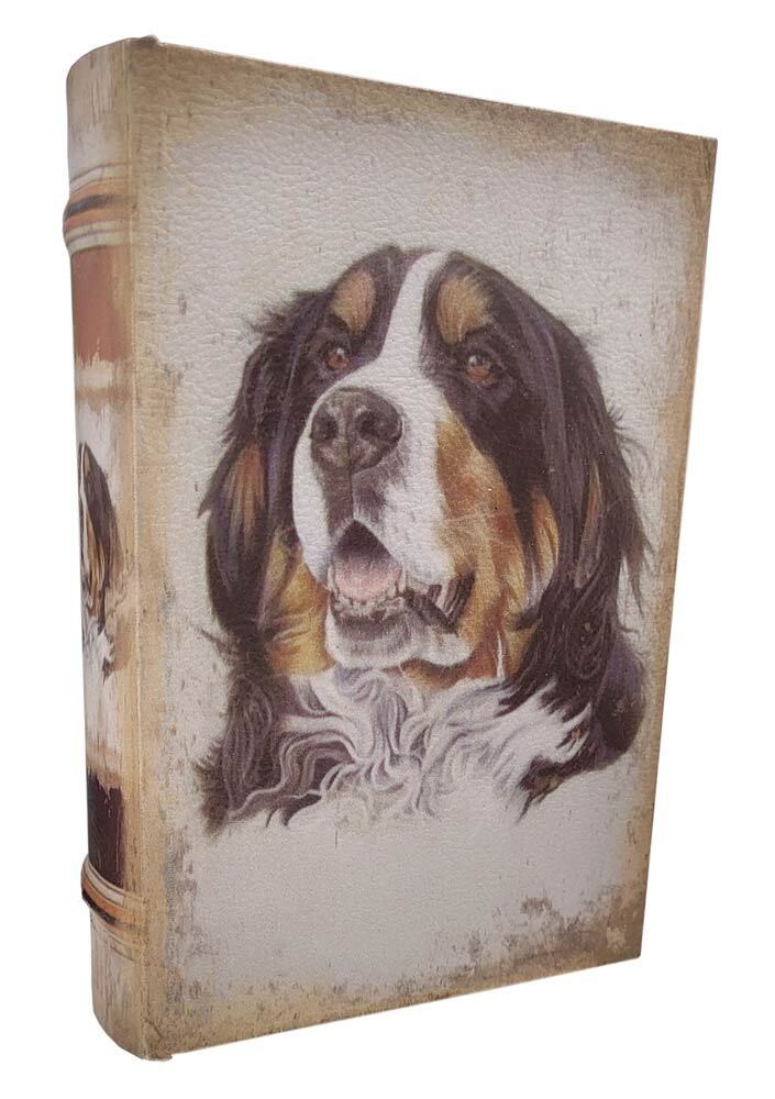 Hohles Buch mit Geheimfach Berner Sennenhund Antik-Stil Buchversteck Hund 20cm Hohles Buch mit Geheimfach Berner Sennenhund Antik-Stil Buchversteck Hund 20cm