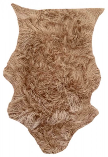 Künstliches Schaffell Kunstfell Hellbraun Kuscheliges Lammfell Imitat 90x60 cm