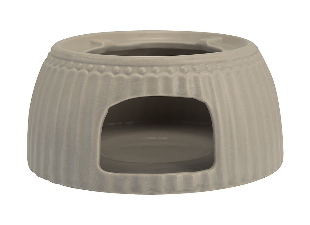 Greengate Stövchen Alice Warm Grey Steingut Grau Greengate Stövchen Alice Warm Grey Steingut Grau
