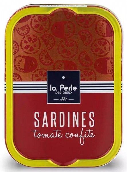La Perle des Dieux Sardinen mit kandierter Tomate - Tomate Confite - Dose 115 g