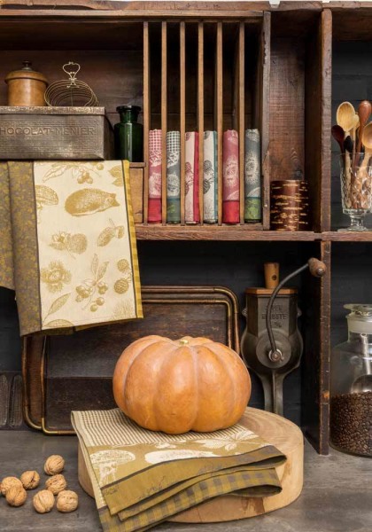 Le Jacquard Français Geschirrtuch Dans Les Bois Bolet Beige 60x80 Baumwolle