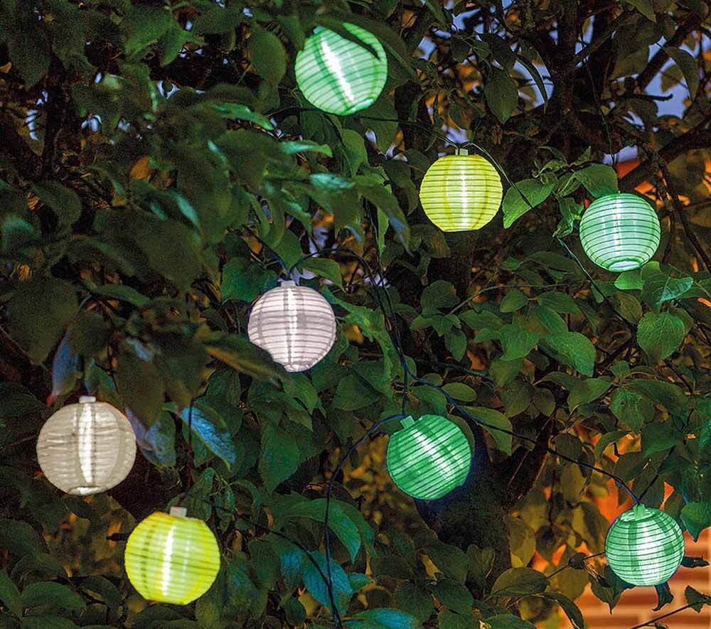 Solar Lichterkette Lampions 8 Stück Grün Gelb Weiß Laternen Outdoor Garten Party Solar Lichterkette Lampions 8 Stück Grün Gelb Weiß Laternen Outdoor Garten Party