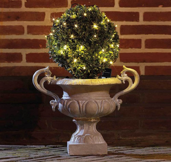 Solar Lichterkette Außen LED Outdoor Wetterfest Warmweiß 8 Modi Garten Balkon