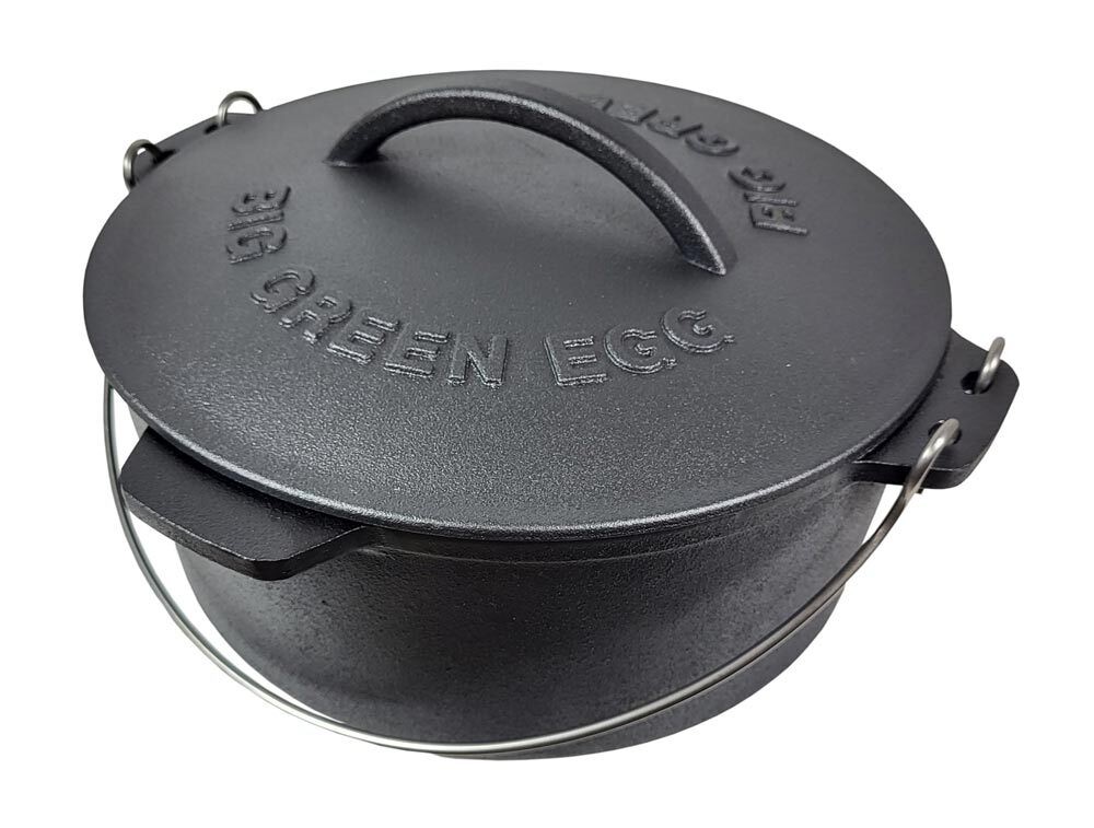 Big Green Egg Dutch Oven Rund Schwarz Bräter Gusseisen 5,2 L Big Green
