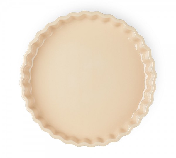 Le Creuset Tarte-Form Steinzeug Shell Pink 28cm