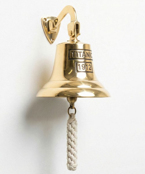 Schiffsglocke Titanic 1912 Wandglocke Messing Tür Glocke Maritim ⌀ 12 cm