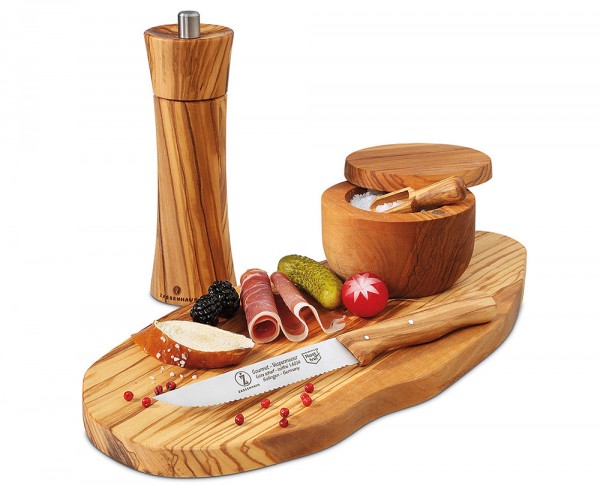 Zassenhaus Salzmühle Frankfurt Keramikmahlwerk Olivenholz 18cm