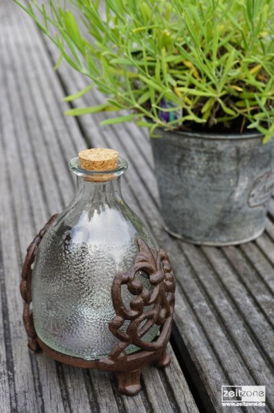 Wespenfalle zum Hinstellen Landhaus Insektenfalle Glas Gusseisen Halter