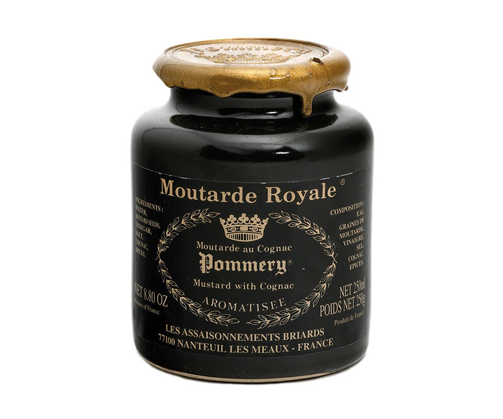 Moutarde de Meaux Royale Pommery Senf mit Cognac im Steintopf 250g
