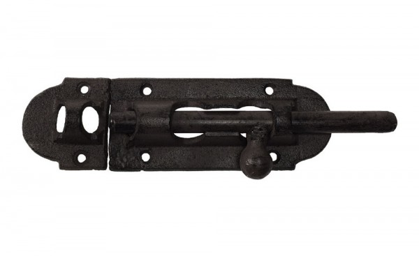 Rustikaler Türriegel Schlossriegel Schieberiegel Gusseisen Schwarz Antik-Stil 19,5cm