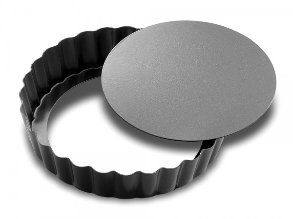 Küchenprofi Back- und Tarteletteform 4er Set Antihaftbeschichtet Schwarz 12cm