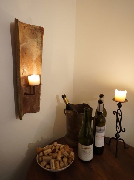 zeitzone Echt Antiker Dachziegel mit Kerzenhalter Landhausstil Wandkerzenhalter