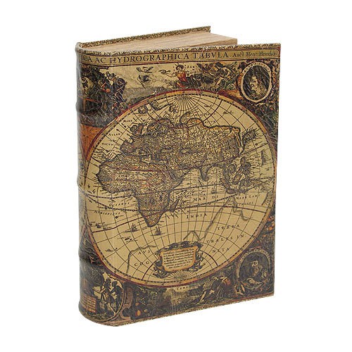 Hohles Buch Geheimfach Buchversteck Atlas Antik-Stil 33cm