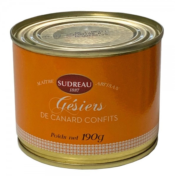 Sudreau Eingelegte Entenmägen Gésiers de Canard Confits - Dose 190 g