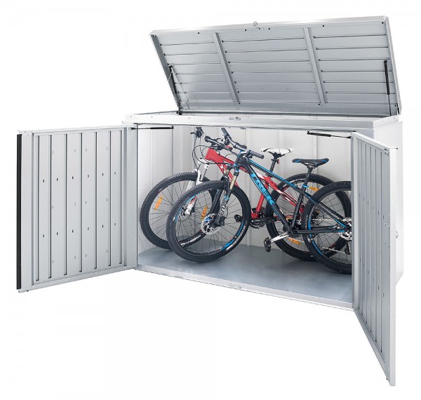 Biohort Highboard 200 Aufbewahrungsbox 200x84x127cm Silber-Metallic