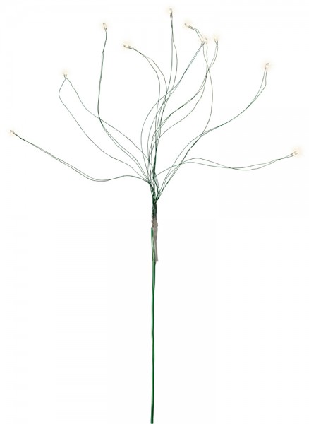 Lichterkette Micro LED Warmweiß 10 Stränge 60 LED Pflanzenbeleuchtung Timer 80cm