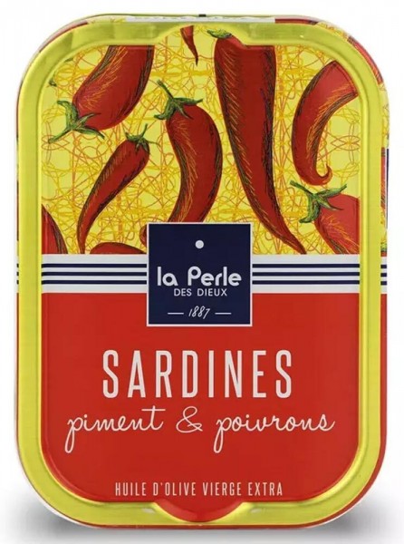 La Perle des Dieux Sardinen mit Chili und Paprika - Dose 115 g