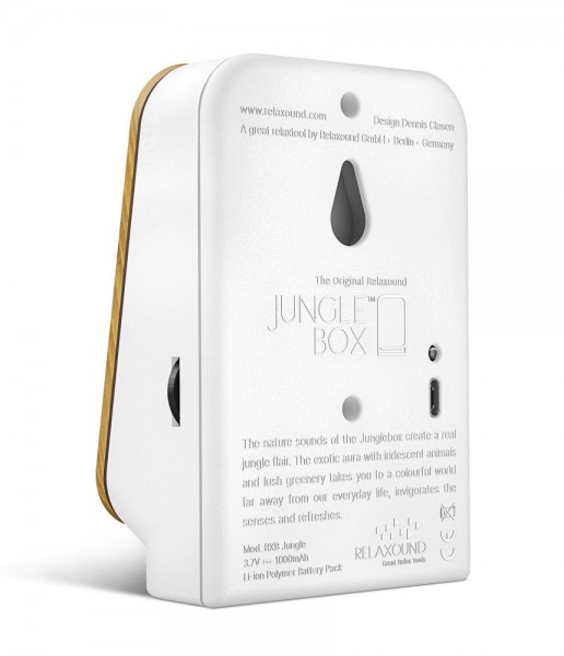 Junglebox Teak Style Holz Dschungelgeräusche mit Bewegungsmelder Entspannung