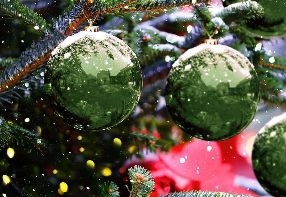 Große Christbaumkugeln Dunkelgrün Glänzend 6 Stück bruchfest Weihnachten 14cm